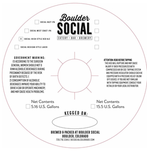 Boulder Social Social Irish Style Red Ale March 2023