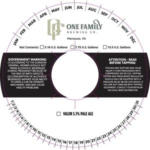 One Family Brewing Valor Pale Ale