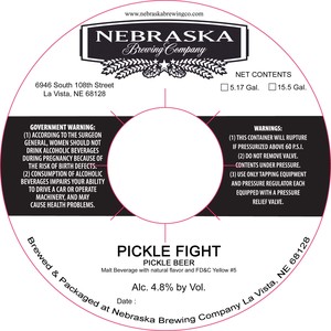 Nebraska Brewing Company Pickle Fight April 2023