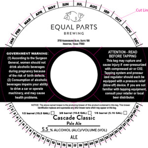 Equal Parts Brewing Cascade Classic March 2023
