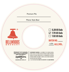 Bellwoods Brewery Premium Pils March 2023