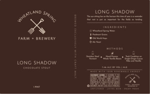 Wheatland Spring Farm + Brewery Long Shadow March 2023