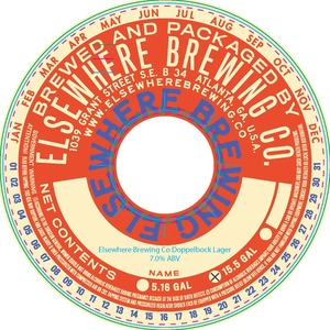 Elsewhere Brewing Co Doppelbock Lager March 2023