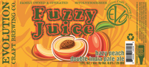 Evolution Craft Brewing Co. Fuzzy Juice Hazy Peach Double India Pale Ale