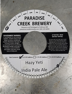 Paradise Creek Brewery Hazy Yeti India Pale Ale