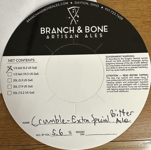 Branch & Bone Artisan Ales Crumble March 2023
