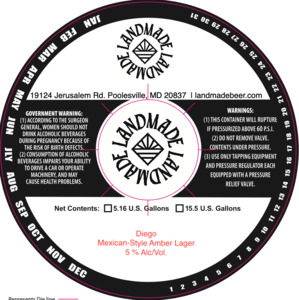 Diego Mexican-style Amber Lager March 2023