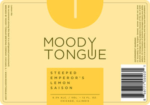 Moody Tongue Steeped Emperor's Lemon Saison