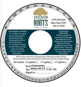 Southern Roots Brewing Company Fimfomaniac March 2023
