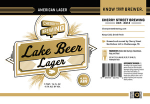 Cherry Street Brewing Lake Beer Lager March 2023