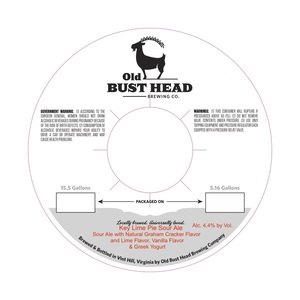 Old Bust Head Brewing Co. Key Lime Pie Sour Ale March 2023