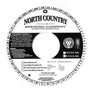 North Country Brewing Company Northern Light March 2023