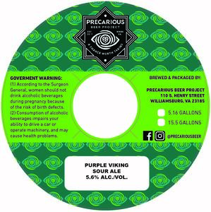 Precarious Beer Project Purple Viking March 2023
