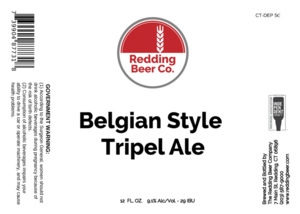 Redding Beer Company Belgian Style Tripel Ale April 2023
