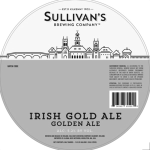 Sullivan's Irish Gold Golden Ale March 2023
