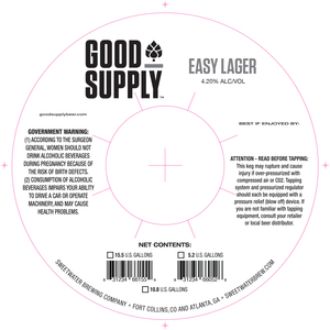 Good Supply Easy Lager April 2023