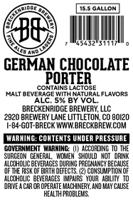 Breckenridge Brewery, LLC German Chocolate Porter