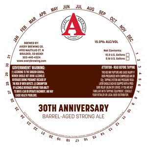 Avery Brewing Co. 30th Anniversary April 2023