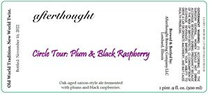 Afterthought Brewing Company Circle Tour: Plum & Black Raspberry April 2023