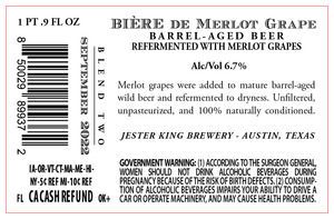 Jester King Biere De Merlot April 2023