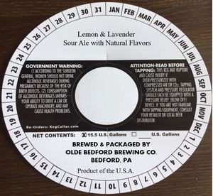 Olde Bedford Brewing Co. Lemon & Lavender April 2023