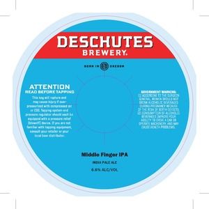 Deschutes Brewery Middle Finger IPA
