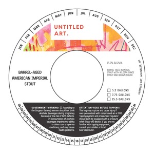 Untitled Art. Barrel Aged American Imperial Stout April 2023