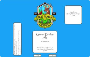 Rice Family Brewing Green Bridge Ale An American Ale April 2023