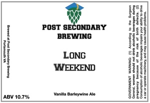 Post Secondary Brewing Long Weekend April 2023
