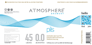 Atmosphere Brewery Atmosphere Brewery Pils 0.0 April 2023