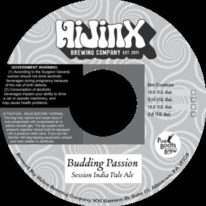 Hijinx Brewing Company Budding Passion