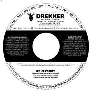 Drekker Brewing Company Ice Ice Prrrty Lemon Lime April 2023