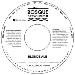 Bosque Brewing Co Blonde Ale April 2023