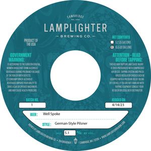Lamplighter Brewing Co. Well Spoke April 2023