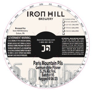 Iron Hill Paris Mountain Pils April 2023