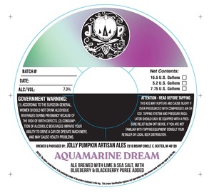 Jolly Pumpkin Artisan Ales Aquamarine Dream April 2023
