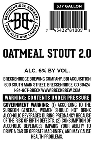 Breckenridge Brewing Company, Bbi Acquisition Oatmeal Stout 2.0