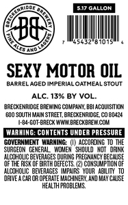Breckenridge Brewing Company, Bbi Acquisition Sexy Motor Oil April 2023