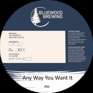 Bluewood Brewing Any Way You Want It