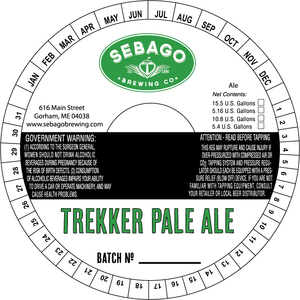 Sebago Brewing Co Trekker Pale Ale April 2023