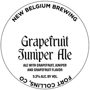 New Belgium Brewing Grapefruit Juniper Ale April 2023