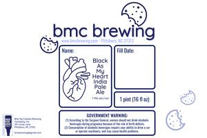 Bmc Brewing Black As My Heart India Pale Ale April 2023