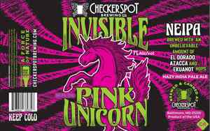 Checkerspot Brewing Invisible Pink Unicorn May 2023