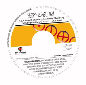 Foundation Brewing Company Berry Crumble Jam