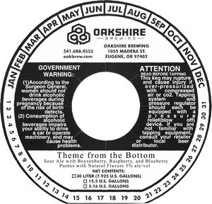Oakshire Brewing Theme From The Bottom April 2023