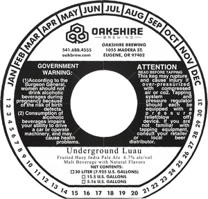 Oakshire Brewing Underground Luau May 2023