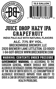 Breckenridge Brewery, LLC Juice Drop Grapefruit