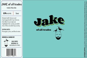 Bald Birds Brewing Co. Jake Of All Trades May 2023