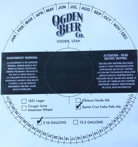 Ogden Beer Company Space Cruz India Pale Ale May 2023