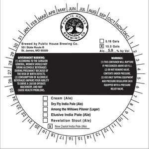 Public House Brewing Co New Zealot India Pale Ale May 2023